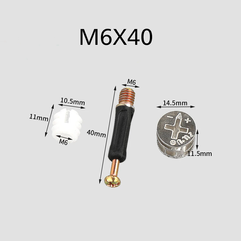 

Мебельные винты NEWHONGHUIDA 3 в 1 M6 32/35/40 мм