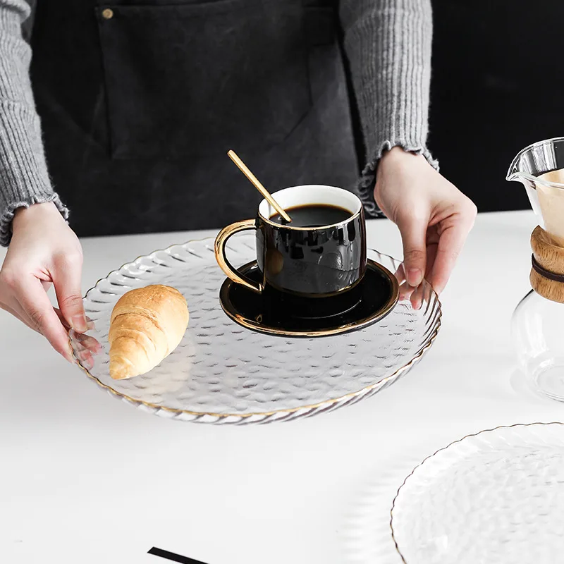 Скандинавская стеклянная тарелка с холодным ветром в стиле ins из Пномпеня для