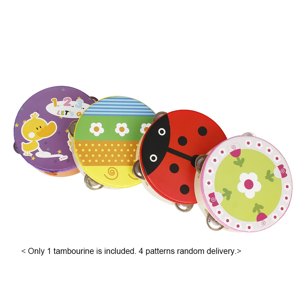 Хит продаж новинка 1 шт. 6 дюймов ручная бубен ударная игрушка с 4 наборами