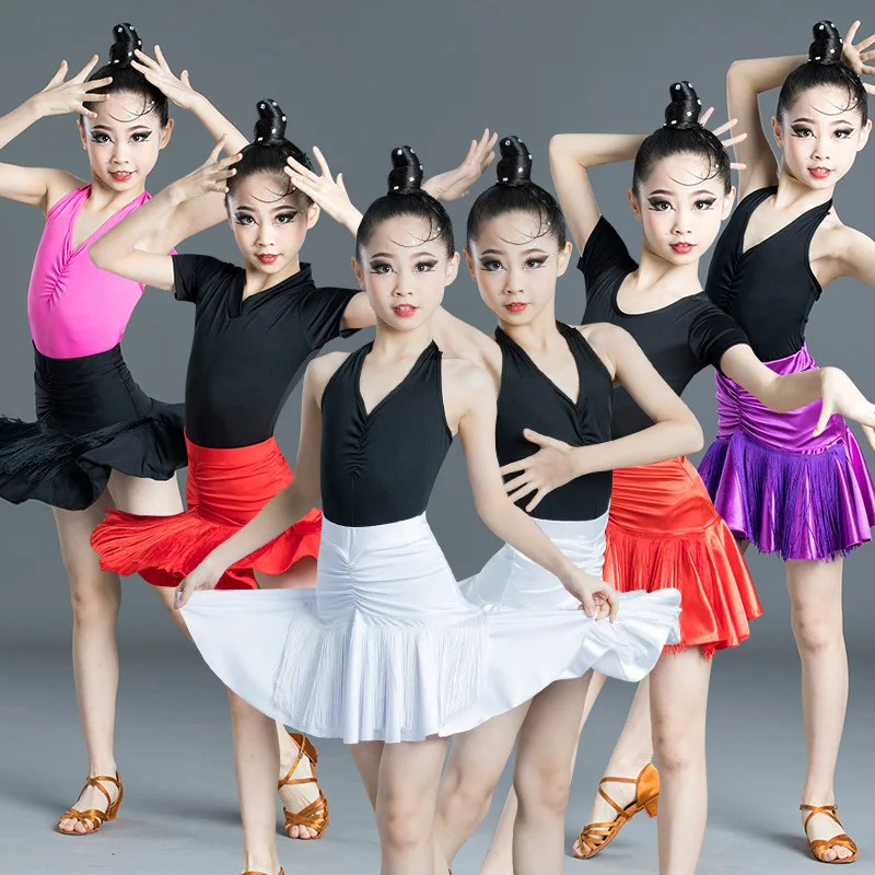 

Latin Dance Dress: girls' training clothes for children in the competition of the level of the examination of the different body