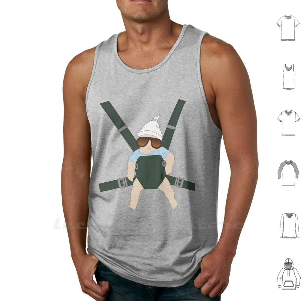 Hangover Baby Carlos In Carrier Tank Tops Vest 100% Cotton Hangover Movie Carlos Tyler Baby Carrier Beanie