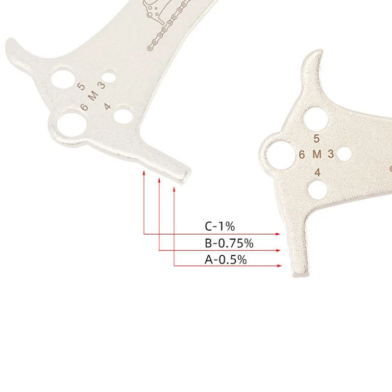 

Bike Chain Wear Indicator Ruler Bicycle Chains Gauge Measurement