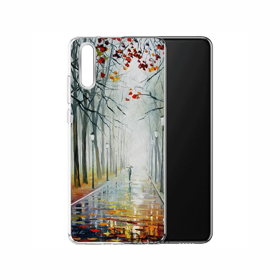 Чехол на мобильный телефон из ТПУ для Huawei P30 P20 P10 P8 P9 Lite Pro P Smart Z Plus масляный осенний