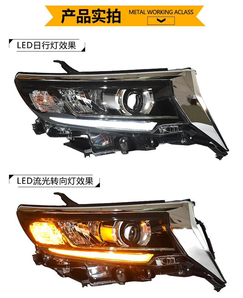 Автомобильный Стайлинг для Toyota Prado все светодиодный фары Land cruiser prado с динамическим поворотным сигналом светодиодный аксессуары для фар
