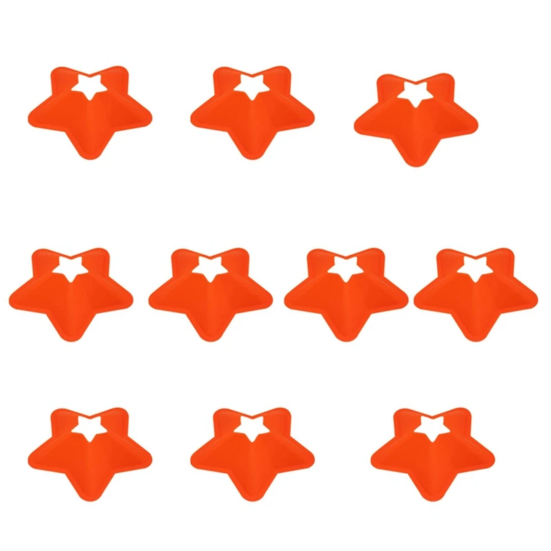 

10PCS Soccer Disc Cone Star Shape Football Training Star Logo Disc for Physical Education Festive Field Marker