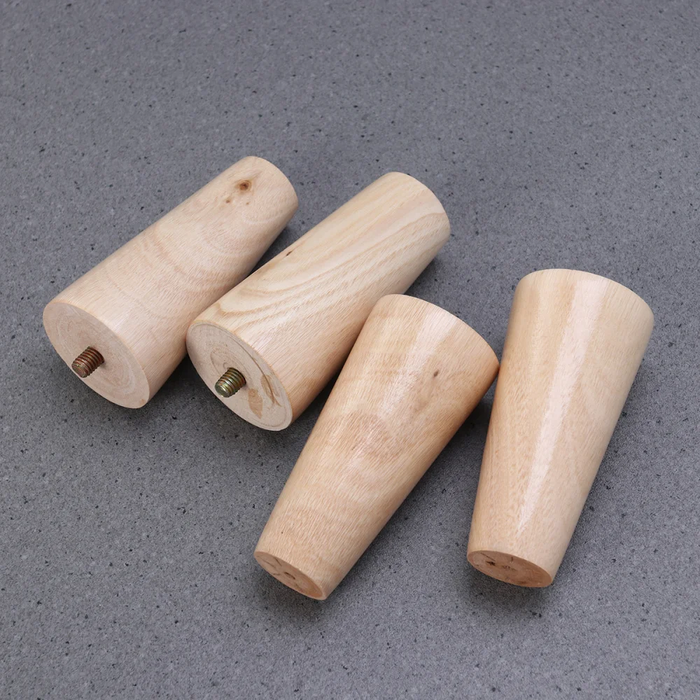 

4PCS Wood Sofa Support Foot TV Cabinet Wooden Leg Furniture Accessories