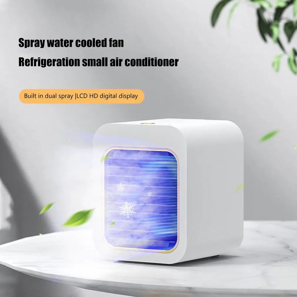 

Portable Air Cooler Fan Mini USB Air Conditioner Humidifier Desktop Air Cooling Fan Humidifier Purifier For Office Bedroom