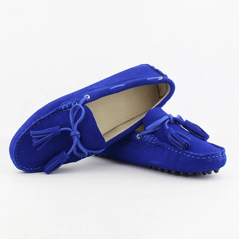 Лоферы женские из натуральной кожи мягкие без застежки повседневная обувь на