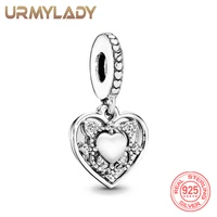 urmylady 925 sterling silver heart pendant diy charm beads fit pandora jewelry bracelet wedding celebration