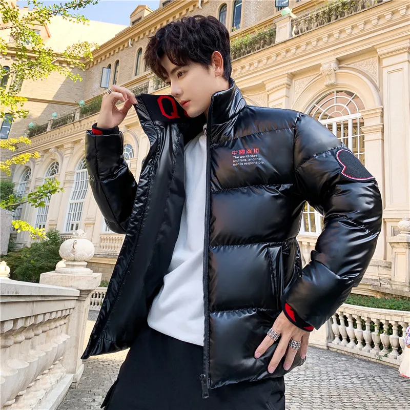 Men's jacket Autumn winter 2020 new fashion CHINA heart logo standing-collar cotton-padded coat thick warm outwear coats