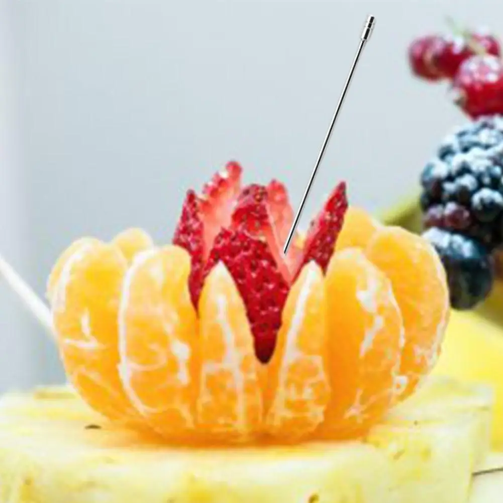 1 шт. 304 стальные медиаторы для еды многоразовые цилиндрические барбекю десерты в