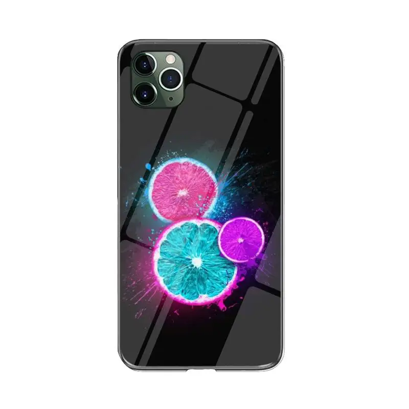 

FHNBLJ Amoled Fruits Phone Case For iPhone 12 mini 12 PRO Max 11 pro XS MAX 8 7 6 6S Plus X XR cover