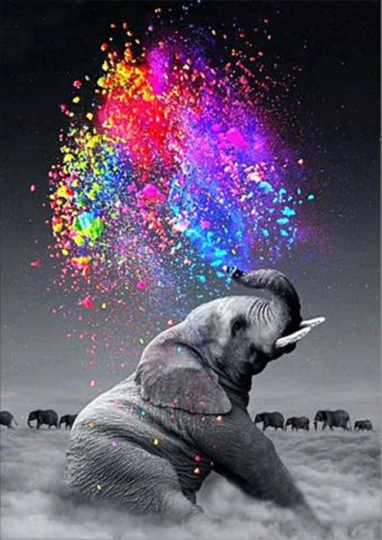 

2020 Fashionable Wall Decoration products 5D diy elephant Diamond Painting for kit Fashionable diy Diamond Painting