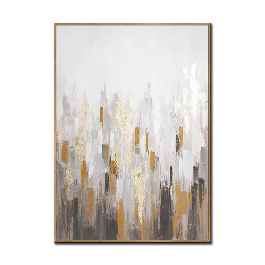 

CIty Twon Abstract Oil Paintings On Canvas Modern Wedding Decor Wall Pictures Home Decoration Unframed Painting No Framed