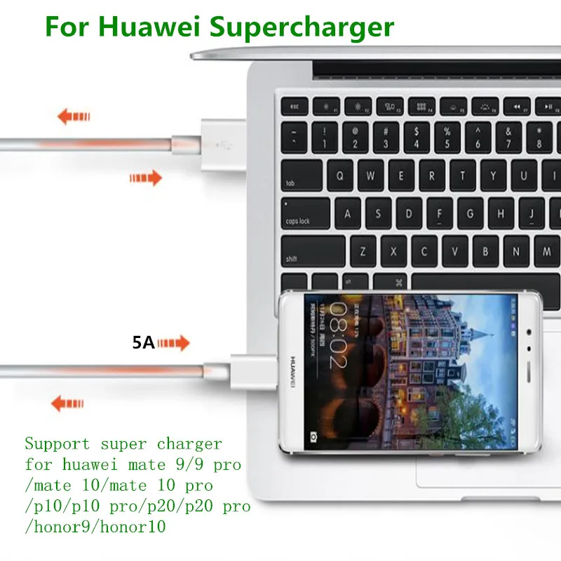 Фото Оригинальный кабель Huawei SuperCharge Type-C 5A для быстрой зарядки и передачи данных USB-C P30 Оригинальный кабель Huawei SuperCharge Type-C 5A для быстрой зарядки и передачи данных USB-C P30