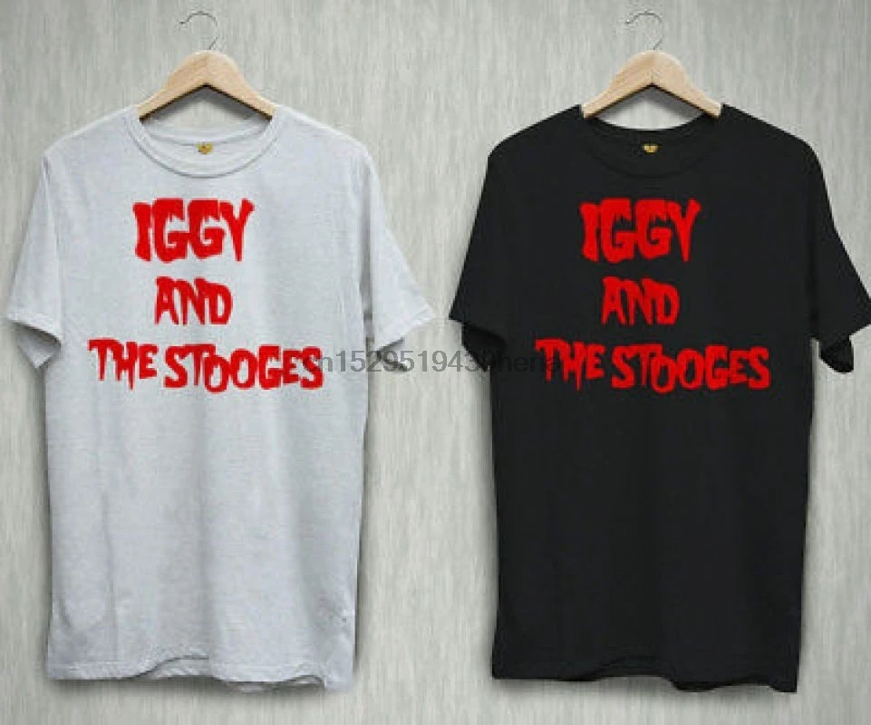 Игги и the Stooges Рок Поп черный Белый цвет футболки S 3xl|Мужские футболки| |