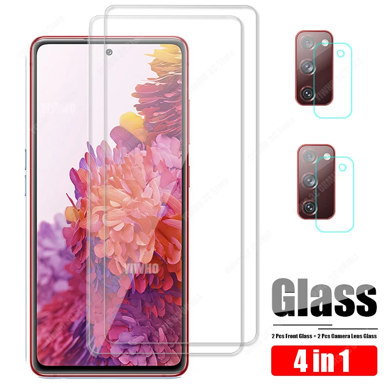 For Samsung Galaxy S20 FE Glass Screen Protector On For Samsung S20 FE Protective Glass Safety Front Tempered Camera Film S 20FE