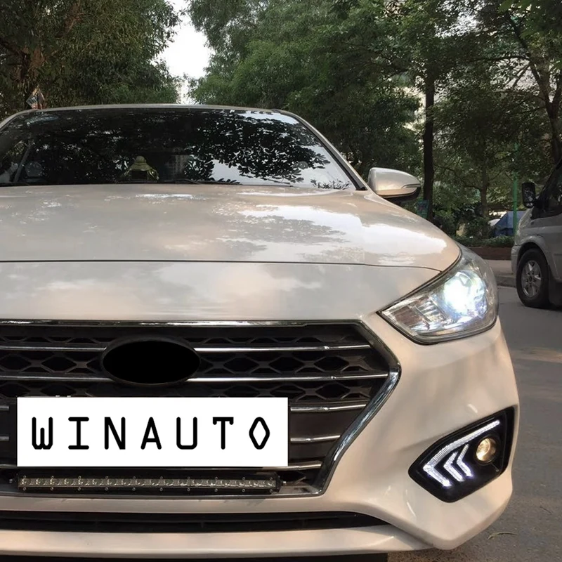 

for 2017-2018 Hyundai Accent with Yellow LED Daytime Running Light 2Pcs