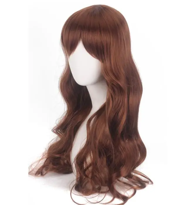 

70CM Brown Long Curly Wig Cosplay Hori Kyoko Kyouko Costume Heat Resistant Synthetic Hair Hori-san to Miyamura-kun Horimiya Wigs