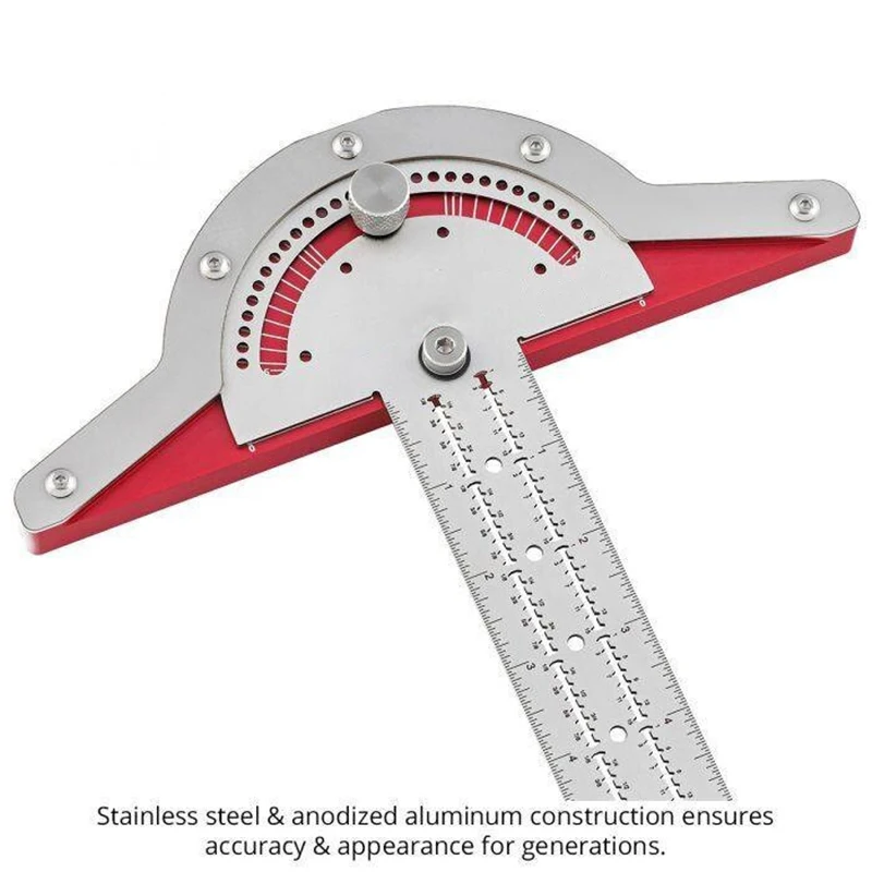 

Woodworkers Edge Rule 180 Degree Adjustable Protractor Angle Finder Gauge Craftsman Stainless Steel Caliper Measuring Tools