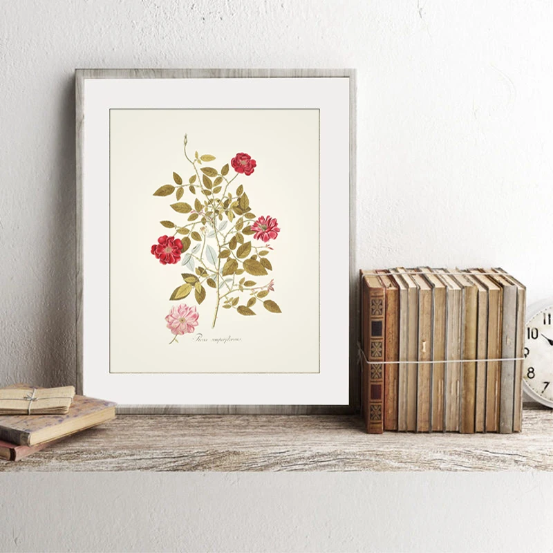 

Herbaceous Plant Wall Art Painting Vintage Flower Leaves Pictures For Home Bedroom Wall Decor Poster Kraft paper