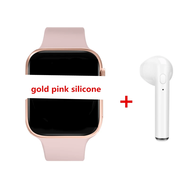 pink add I7 Bluetooth Смарт-часы I7 1:1 Смарт-часы 44 мм чехол для iOS Android телефон с ЭКГ-шагомер пульса pk apple Watch series 5 - Цвет: pink add I7
