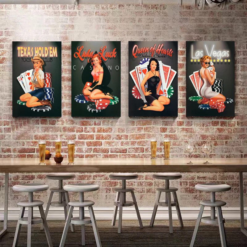 Привлекательные краутеры покерные игральные карты картины для интерьера