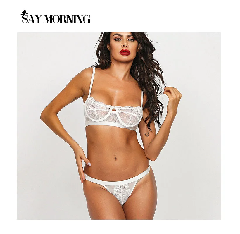 Комплект женского кружевного нижнего белья SAY MORNING бюстгальтер пуш-ап бесшовный