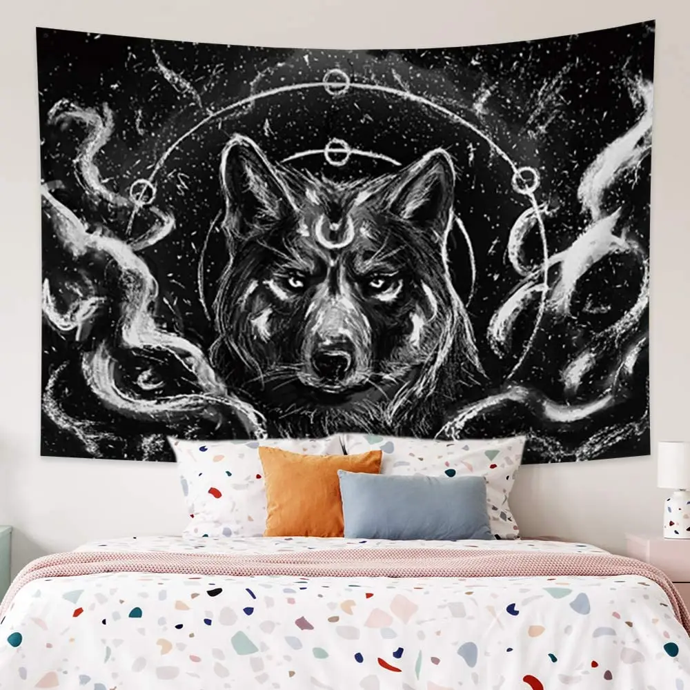 Психоделический хиппи черно-белый Триппи дикая фотография