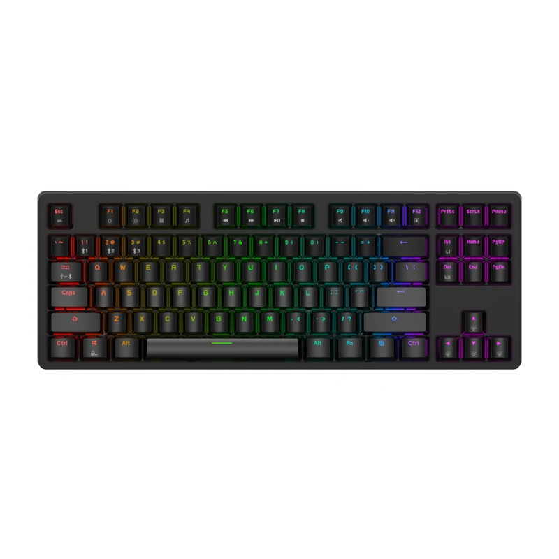 

Mini Keyboard Wired Bluetooth Wireless Dual Mode 87 Key RGB Mechanical Keyboard Kailh BOX Switch For Phone Tablet Keyboard