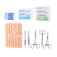 suture practice silicone pad with wound simulated training kit teaching equipment needle scissors tool kit