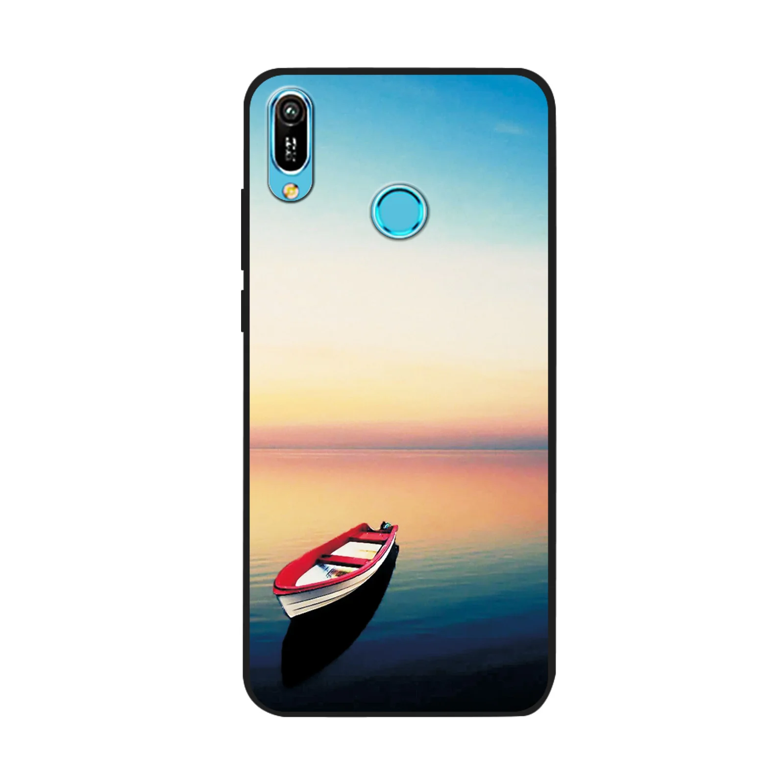 Чехол для Huawei Honor 8A силиконовая Мягкая задняя крышка из ТПУ с милым пейзажем чехол