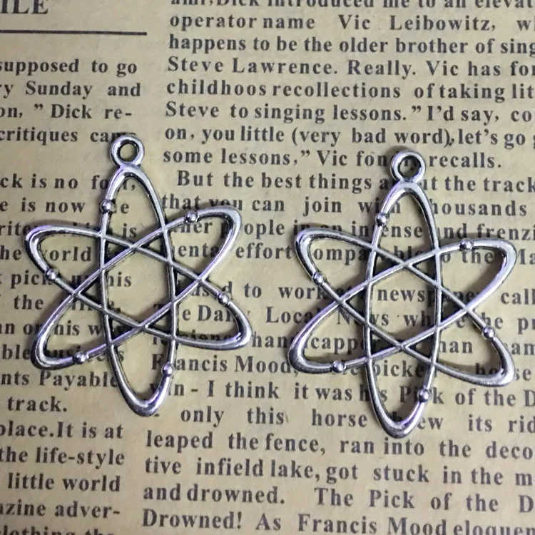 8 шт./лот 30*33 мм старинное серебро цвет металла и с украшениями в виде звезды