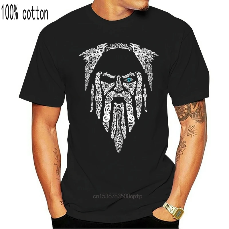 Новые футболки Foshion Odin Vikings Grophic мужские свободные хлопковые футболки|Мужские
