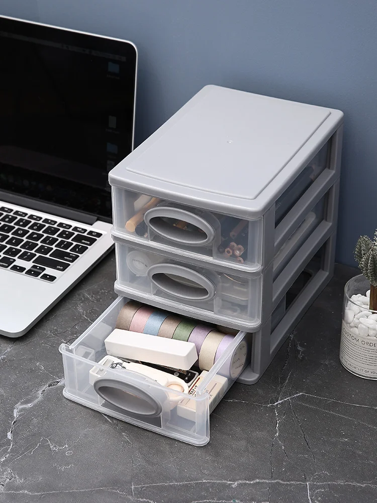 Настольный ящик для хранения мульти-Слои милый маленький Пластик прозрачная