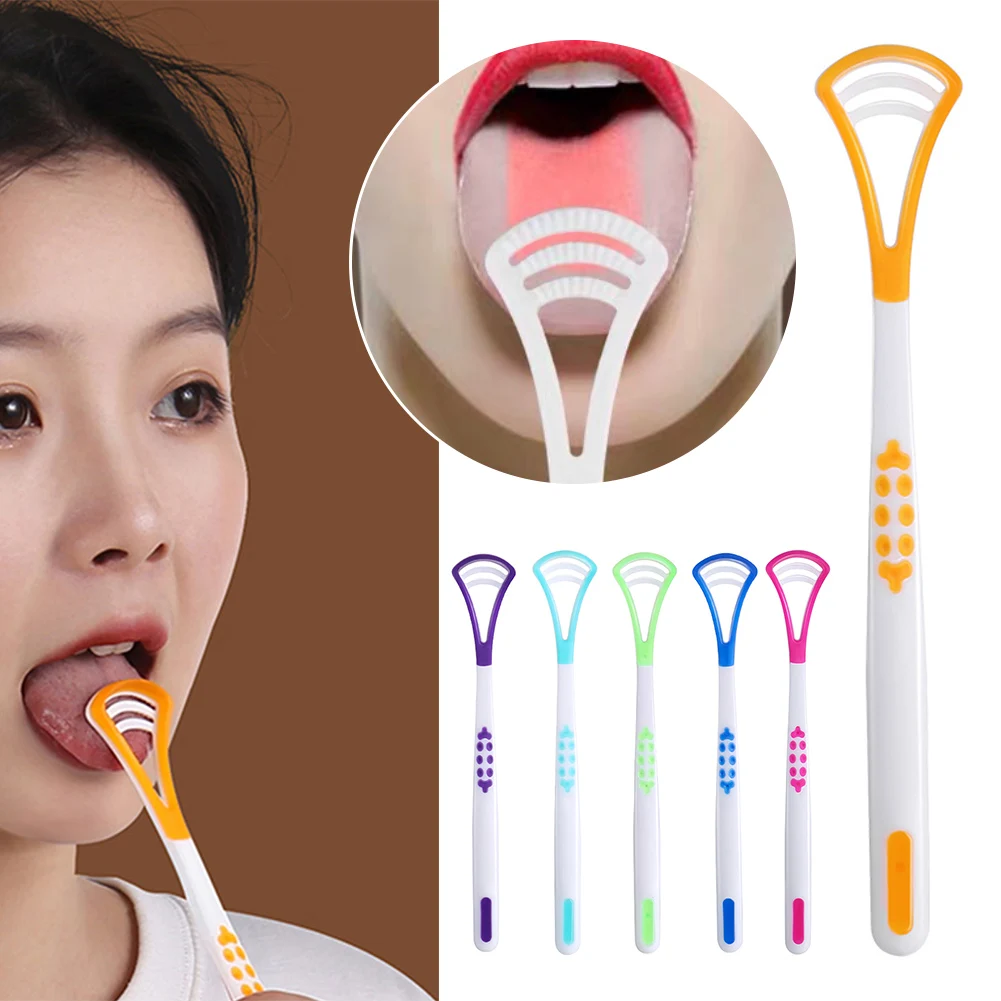 

1pc Tongue Brush Tongue Cleaning Scraper Food Grade Single Tongue Scraper Oral Care Scraper To Keep Fresh Breath Tongue Brush
