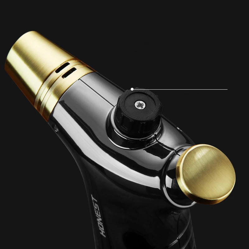 wholesale metal windproof two turbo gas lighters kitchen bbq cooking candle jewelry welding cigarettes lighters gadgets for men free global shipping