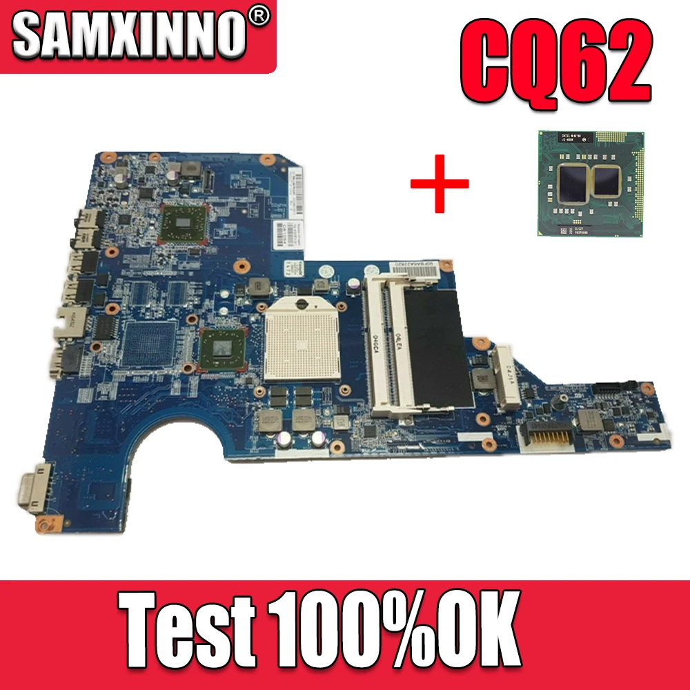 

Материнская плата SAMXINNO 597674-001 для ноутбука HP CQ62 G62, материнская плата S1 DDR3 с бесплатным ЦПУ