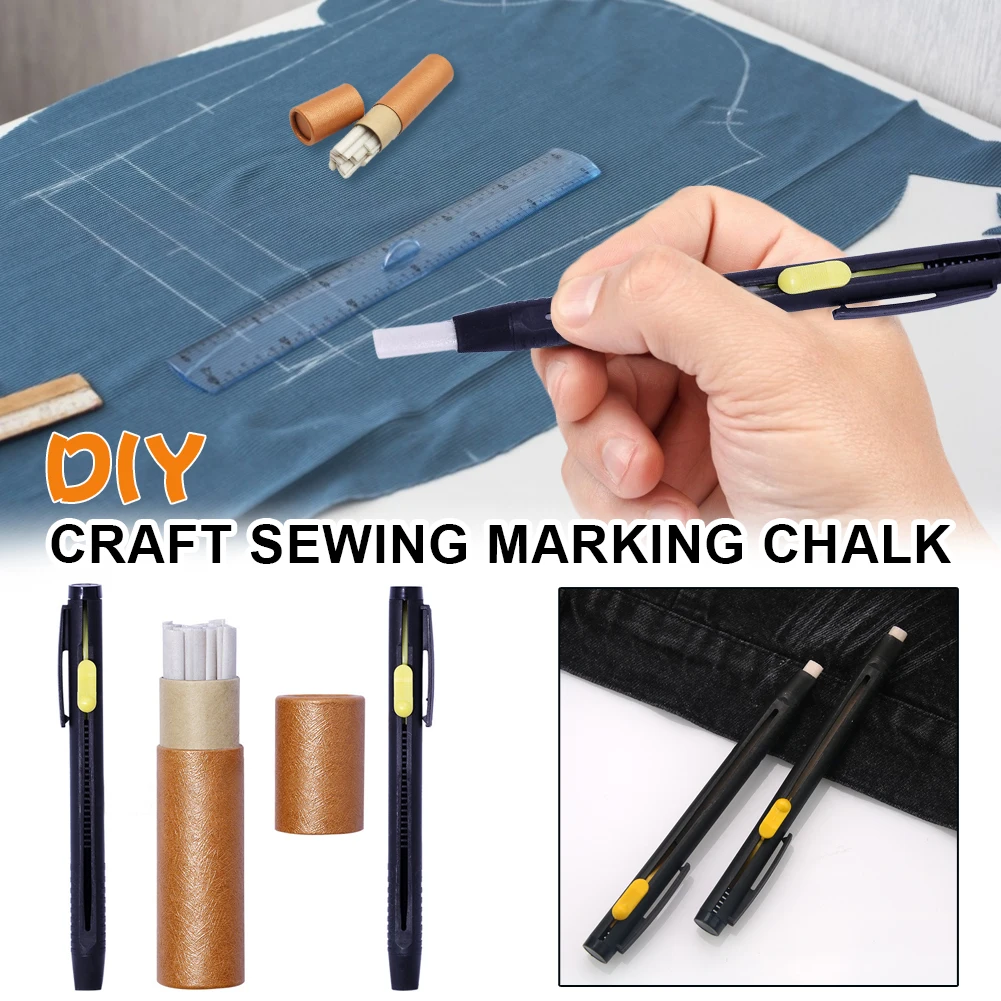 

20pcs Tailors Chalk Pencil Patchwork Disappearing Fabric Marker Pens for DIY Craft Sewing Marking Chalk Sewing Accessories