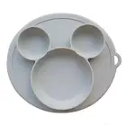 Бытовые кухонные принадлежности, силиконовая детская обеденная тарелка, мультяшная универсальная разделительная тарелка, Детская тренировочная посуда