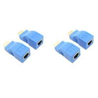 2x hdmi extender to rj45 lan network extension transmitter receiver tx rx cat5e cat6 ethernet cable v1 4 30m 4k 1080p