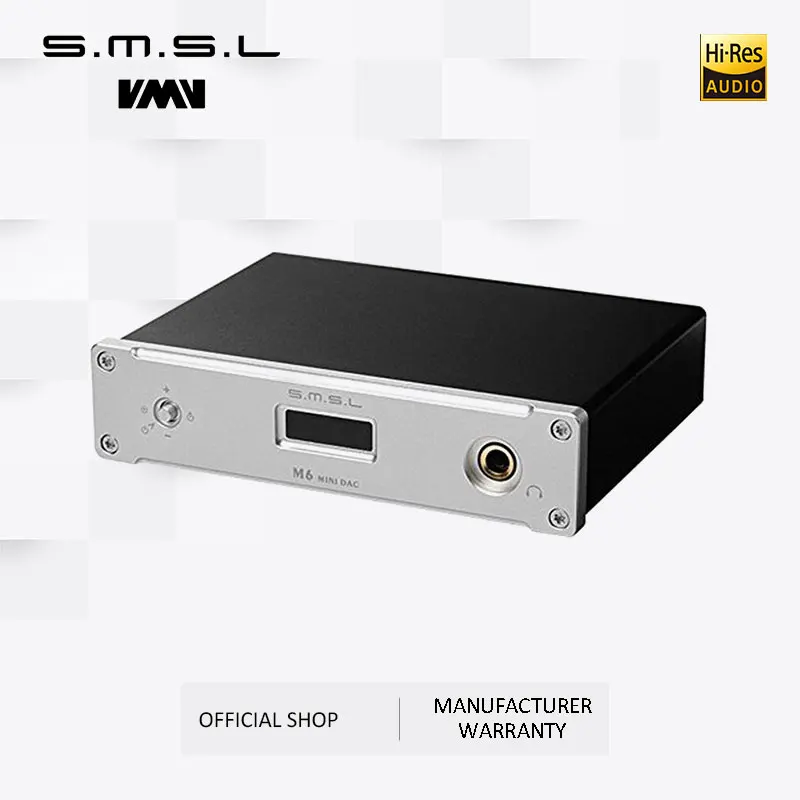 Старый SMSL M6 Hi-Fi ЦАП AK4390 PCM 32 бит/384 кГц цифро-аналоговый преобразователь с усилителем для наушников RCA 6,35 мм разъем выход