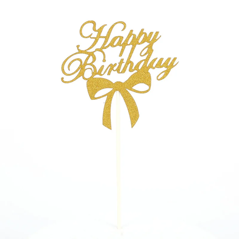 Индивидуальный креативный бант с днем рождения торт открытка английская