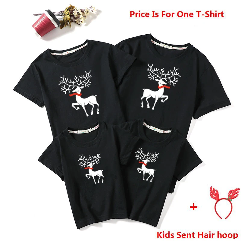 Новинка 2020 года рождественские одинаковые наряды для всей семьи футболка мамы