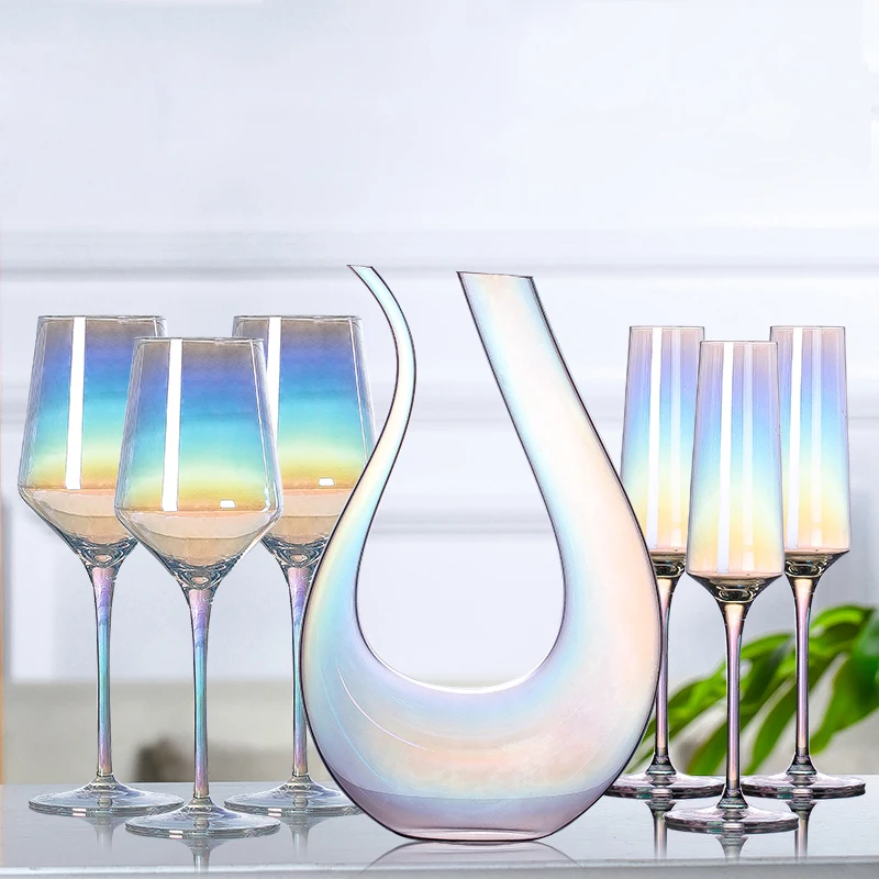 Хрустальное стекло Радуга красное вино бокал домашний drinkware Творческий U-Графин Имеющий форму бокал для вина chanpagne чашка Питьевая утварь