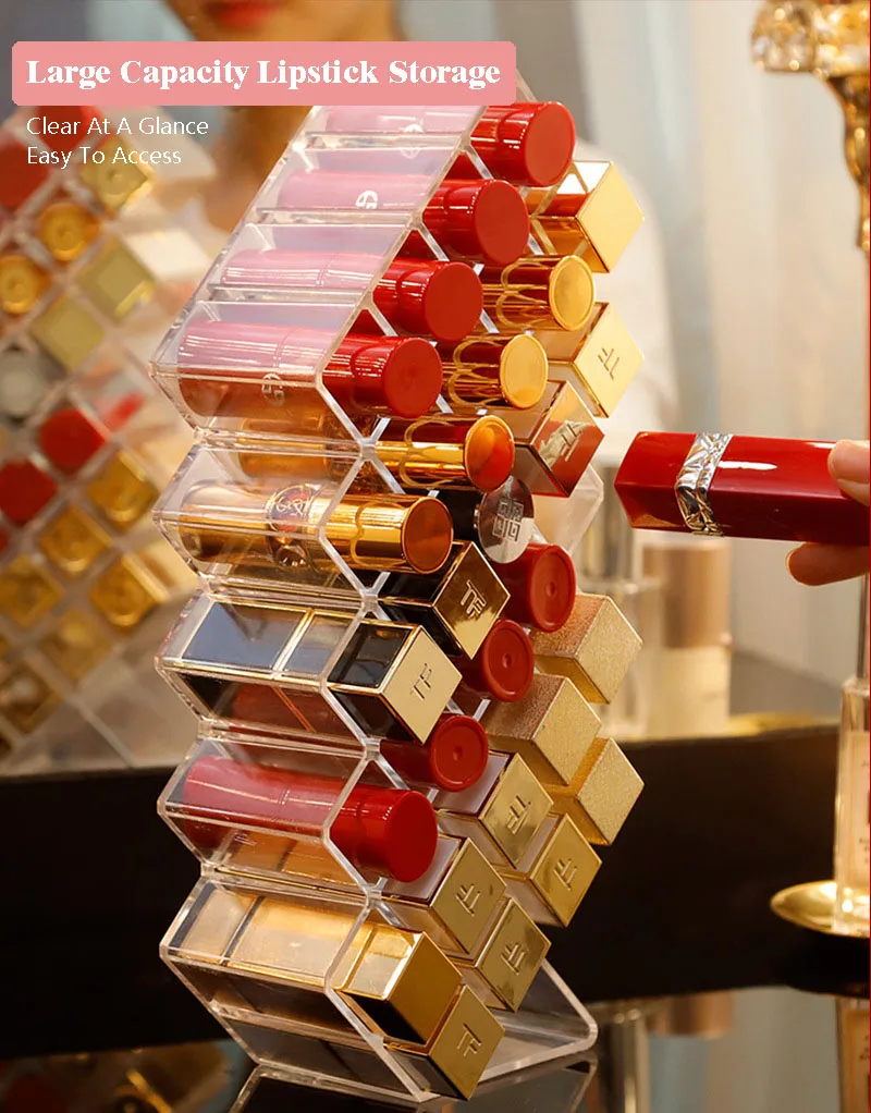 Ящик для хранения губной помады популярный креативный прозрачный акриловый