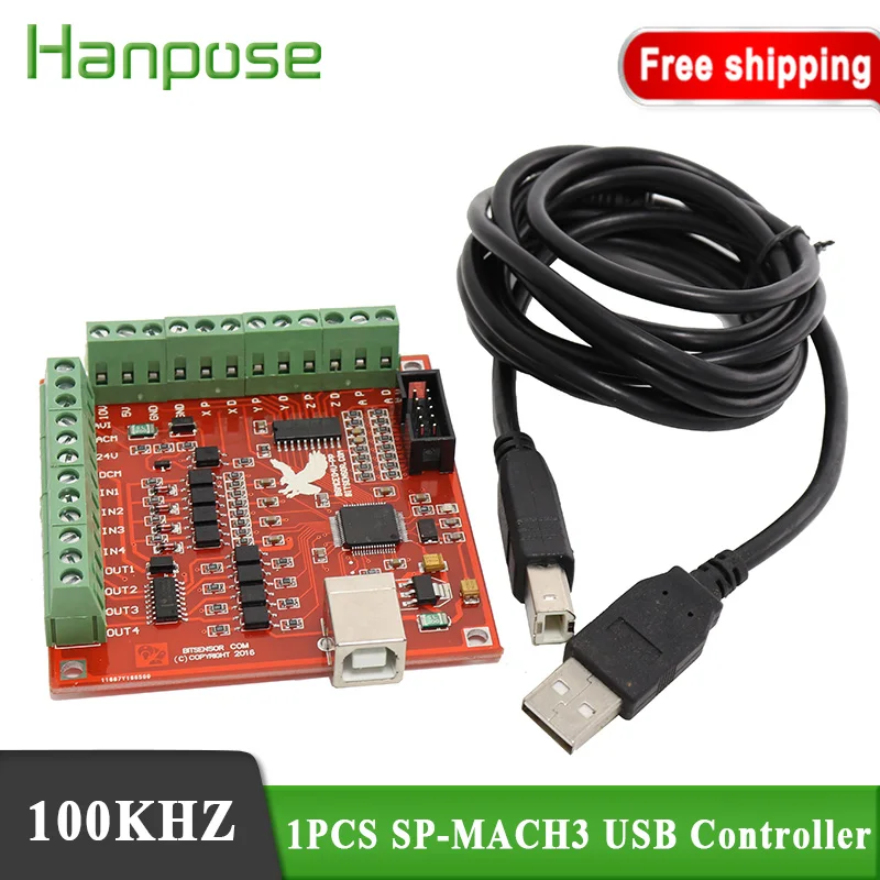 

Free shipping CNC USB SP-MACH3 100Khz Breakout Board 3 Axis Interface Driver Motion Controller Suitable for stepper motors