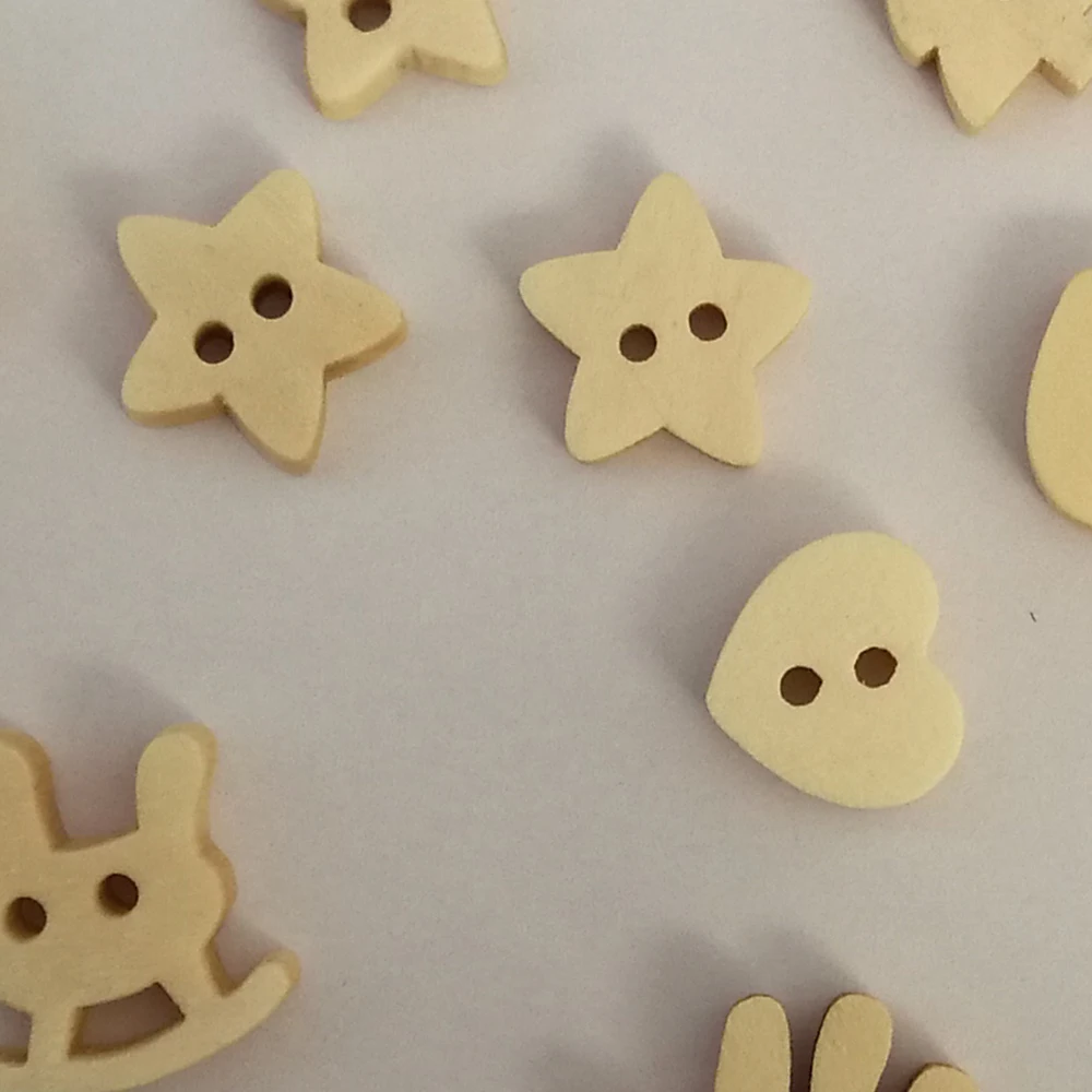 100 шт. детские деревянные пуговицы для одежды|Пуговицы| |