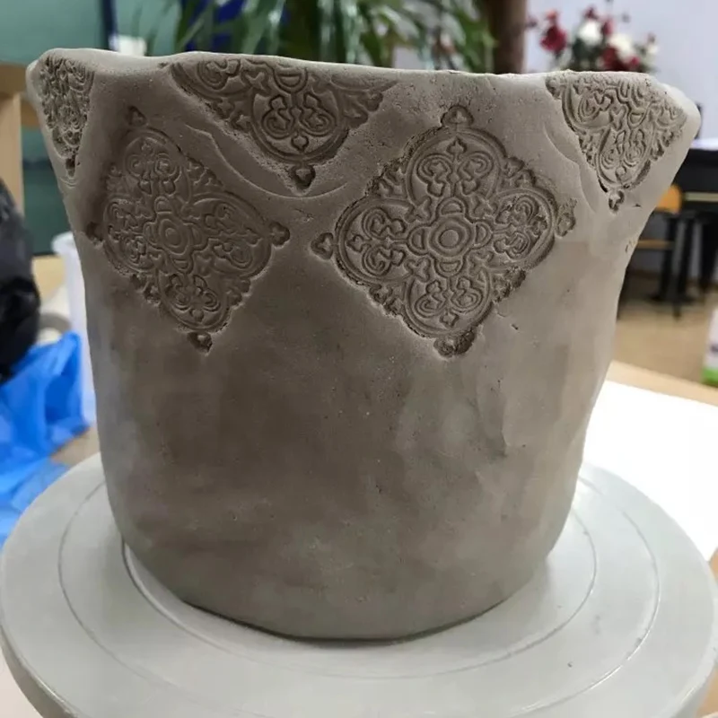 Мандала кружева шаблон тиснение Die пластиковая печать Полимерная глина