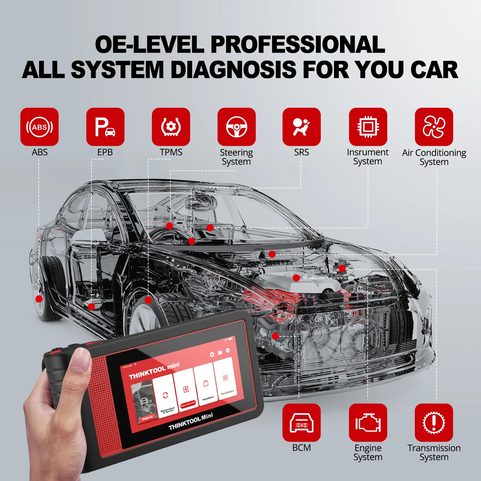 Диагностический сканер Thinktool OBD2 миниатюрный инструмент для полной диагностики